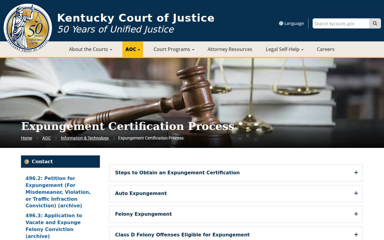 Expungement process tied to eligible Calloway County court case outcomes