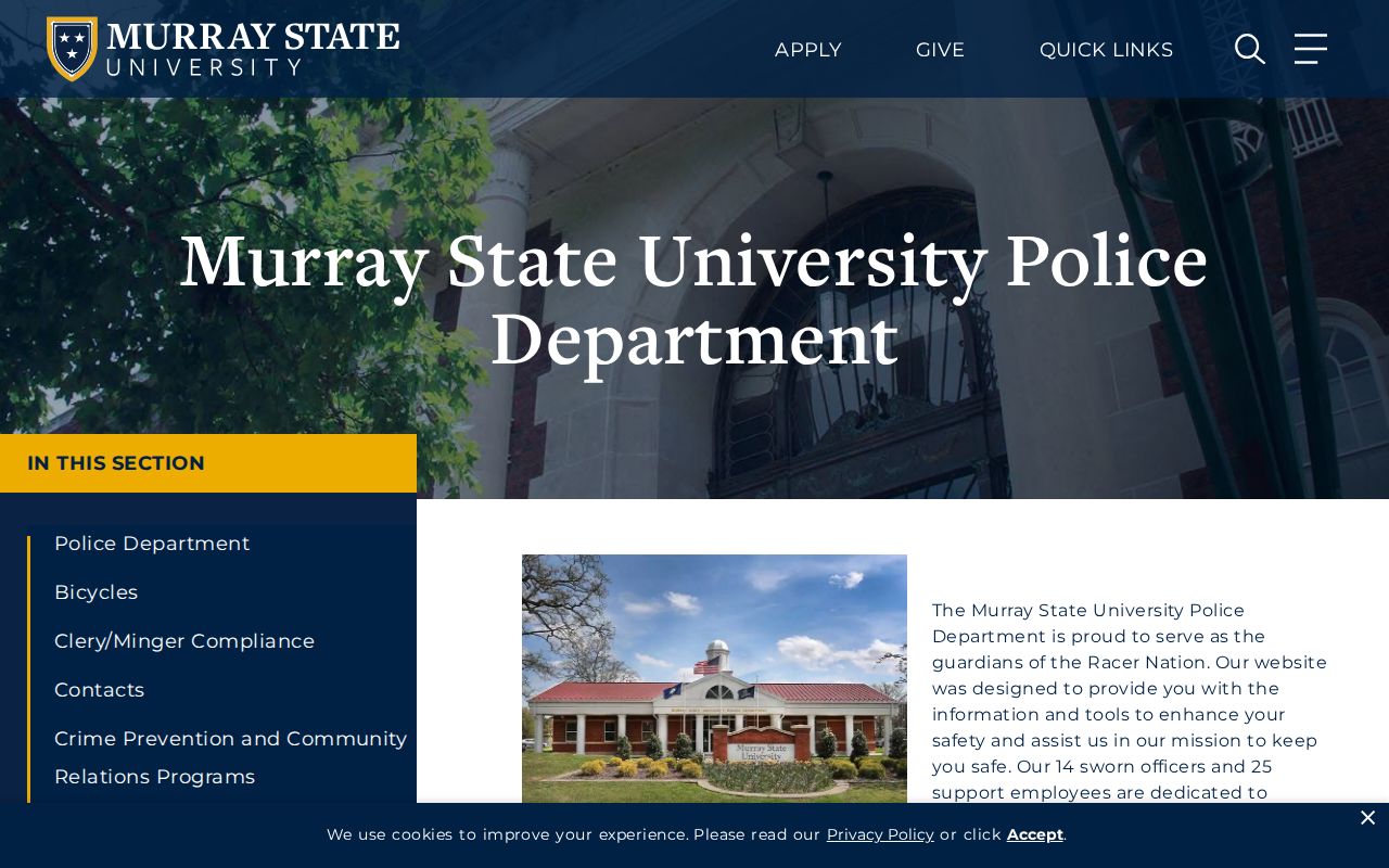 Murray State University Police Department official page